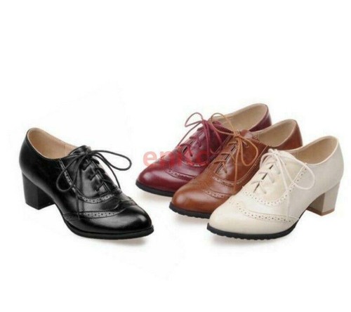 Scarpe vintage brogues - brogues, tacco